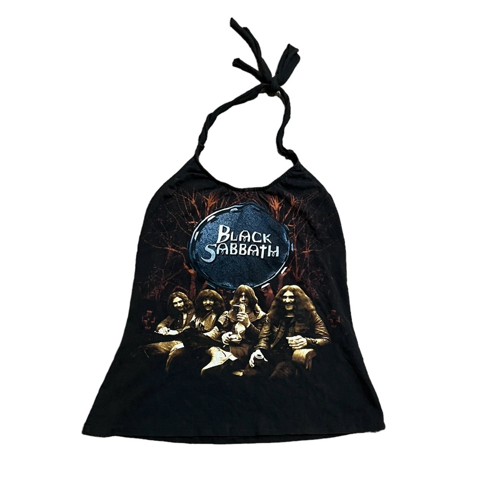 Vintage Black Band Graphic Tank Top